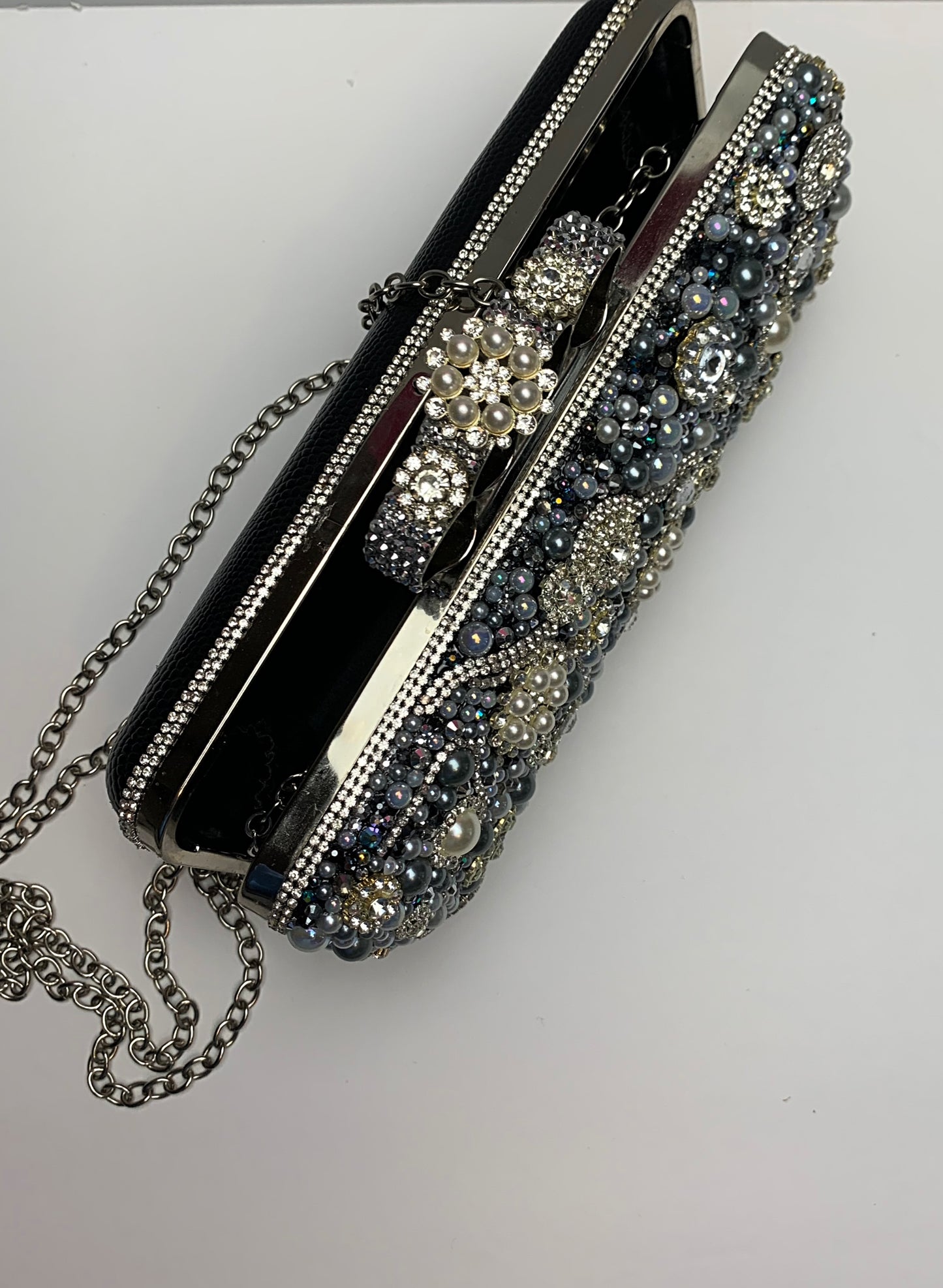 Embellished Knuckle Clutch Purse