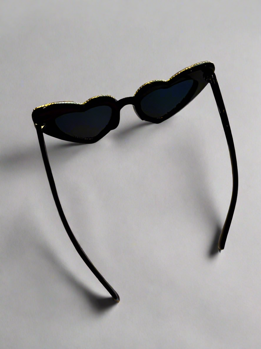 Glitter Heart Shaped Sunglasses
