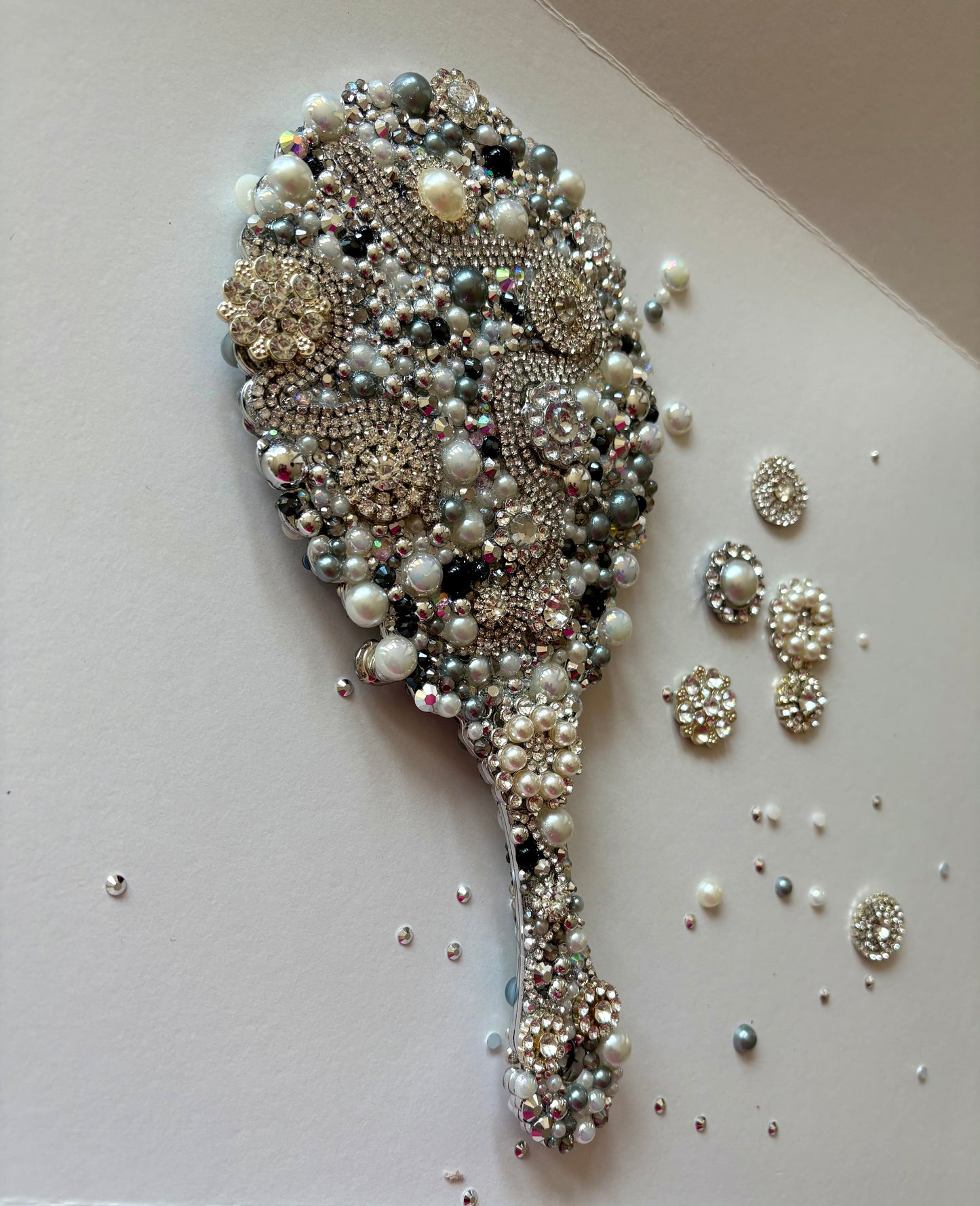 Vintage Inspired Embellished Vanity Mirror