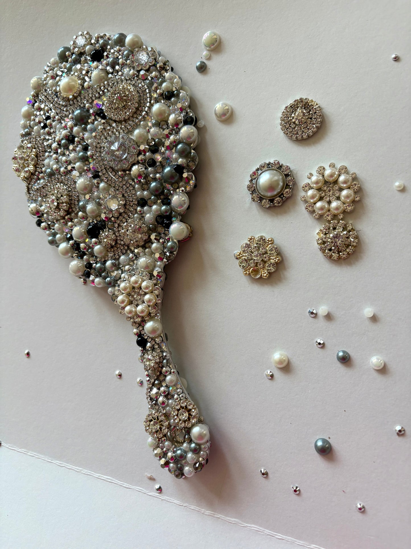 Vintage Inspired Embellished Vanity Mirror