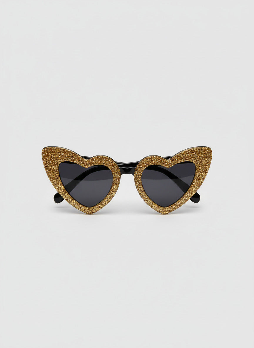 Glitter Heart Shaped Sunglasses