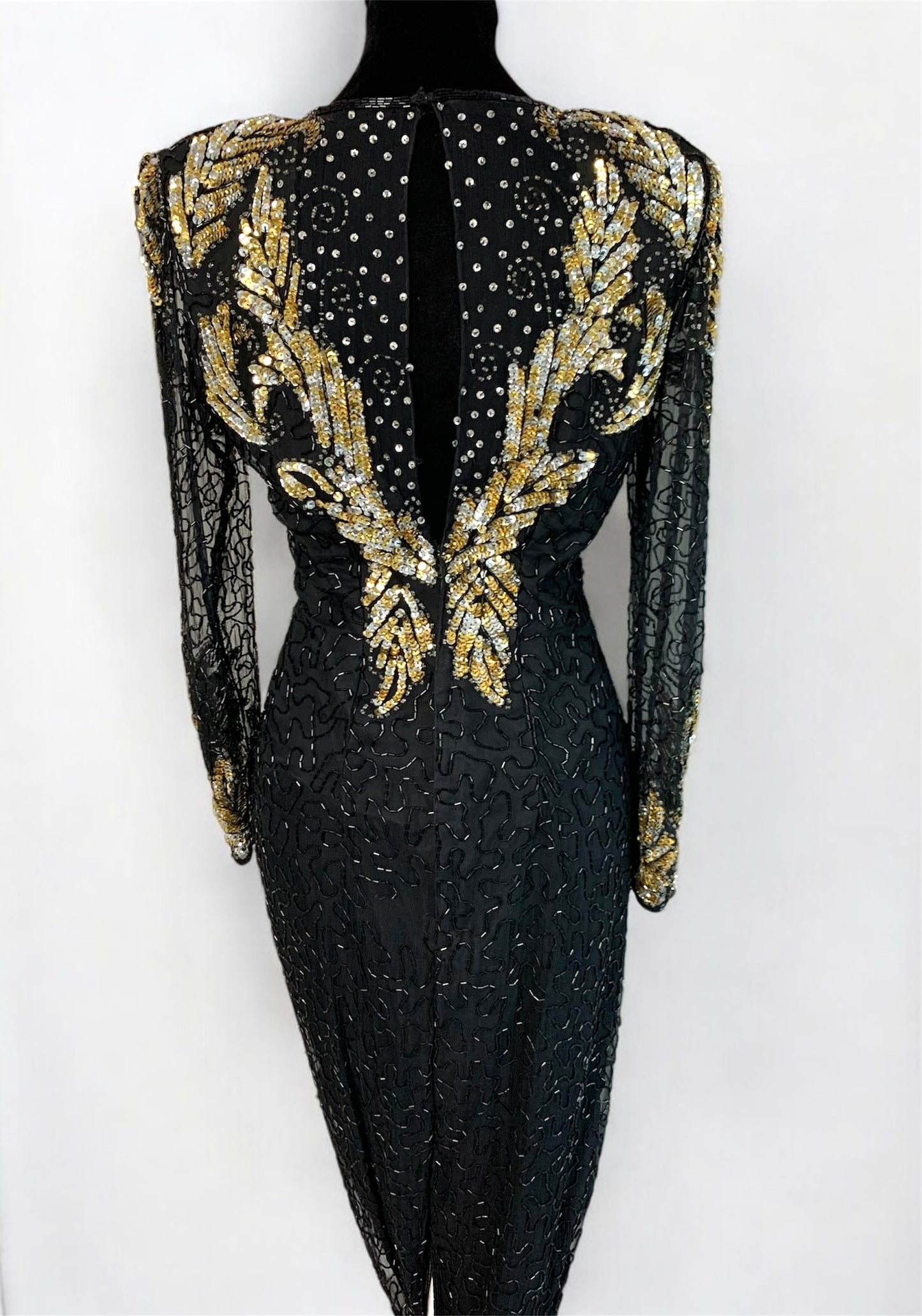 Vintage 1980s Laurence Kazar Evening Gown