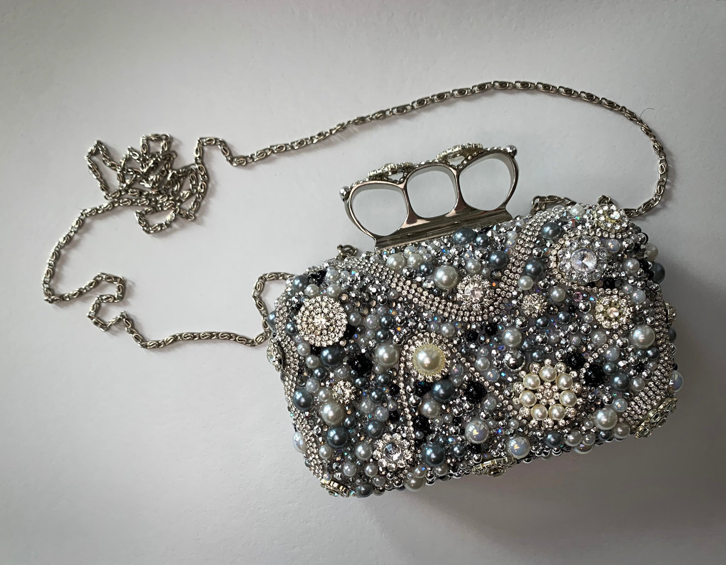Upcycled Embellished Knuckle Evening Purse