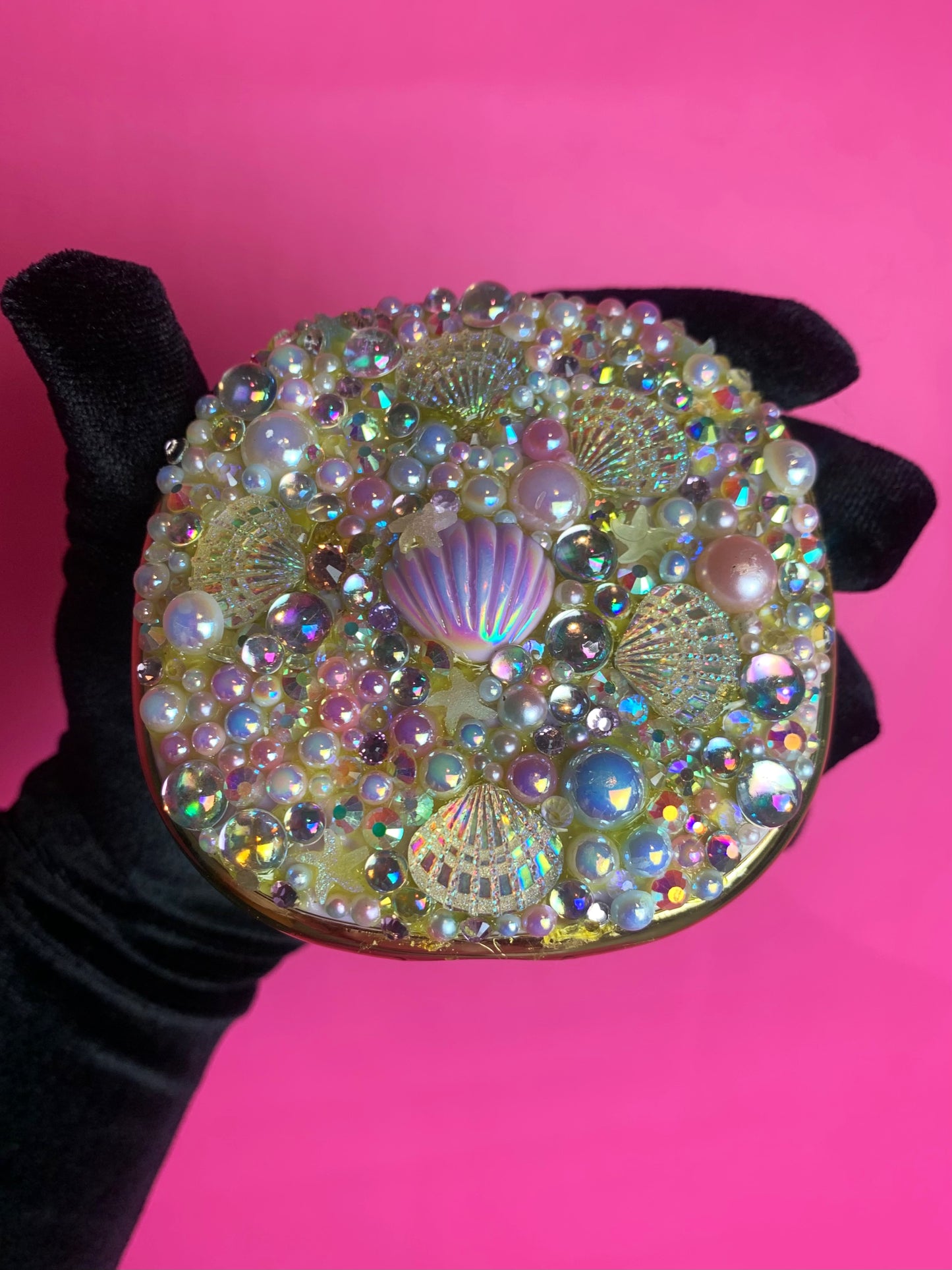 Mermaid Compact Size Mirror - Purple