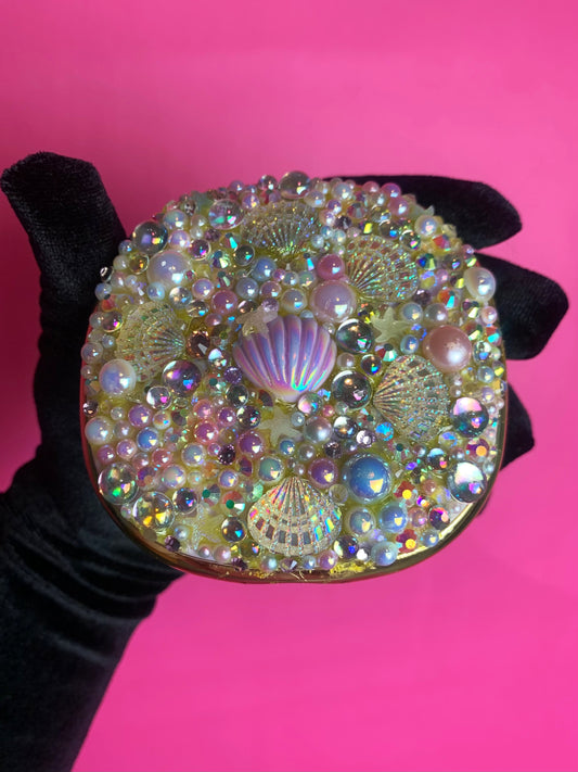 Mermaid Compact Size Mirror - Purple