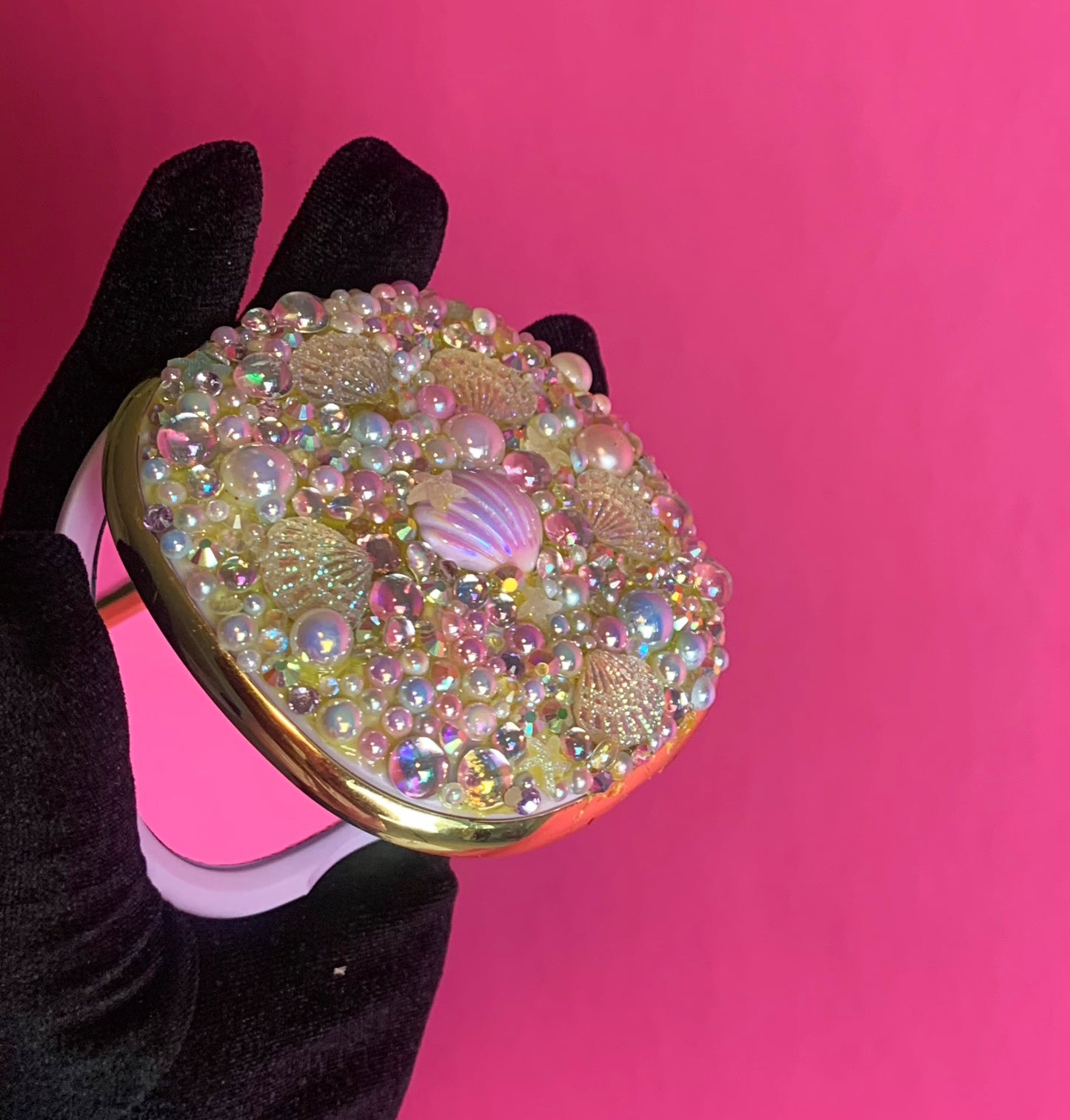 Mermaid Compact Size Mirror - Purple