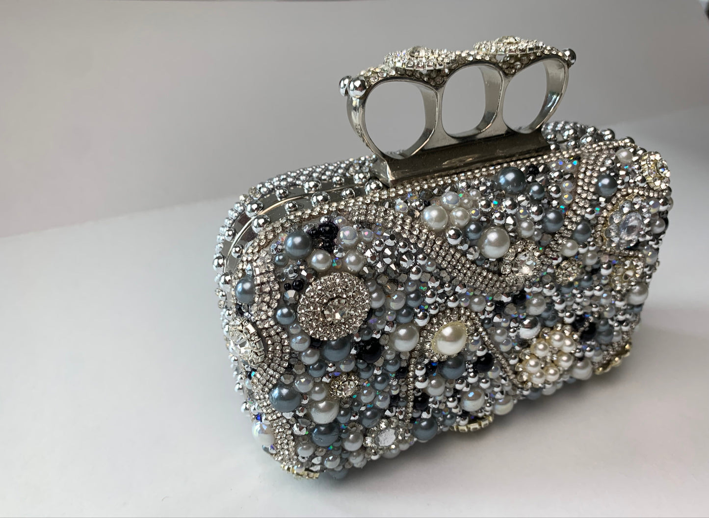 Upcycled Embellished Knuckle Evening Purse