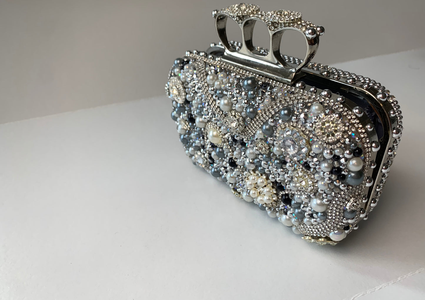 Upcycled Embellished Knuckle Evening Purse