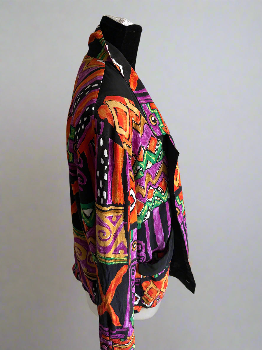 Vintage 80s/90s Lightweight Abstract Print Jacket