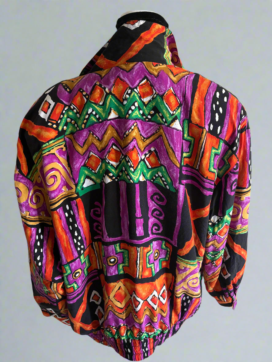 Vintage 80s/90s Lightweight Abstract Print Jacket