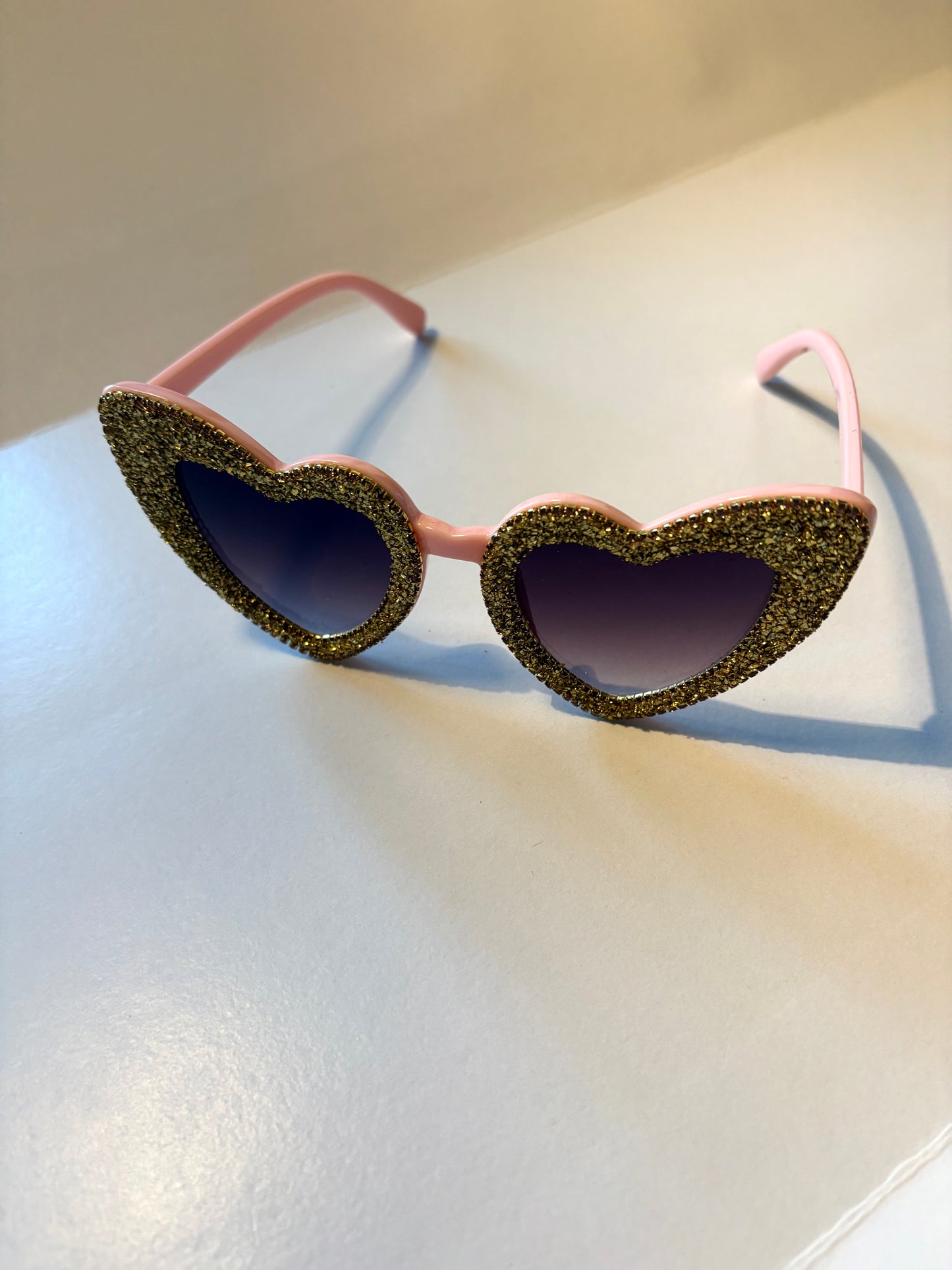Glitter Heart Shaped Sunglasses