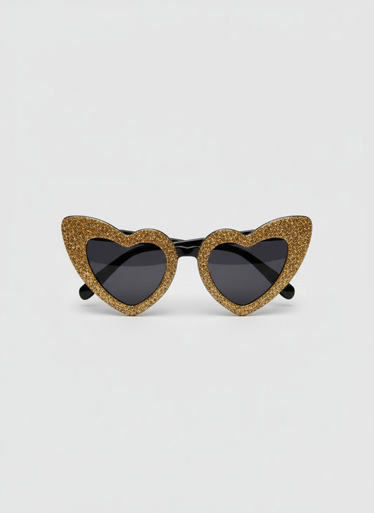Glitter Heart Shaped Sunglasses