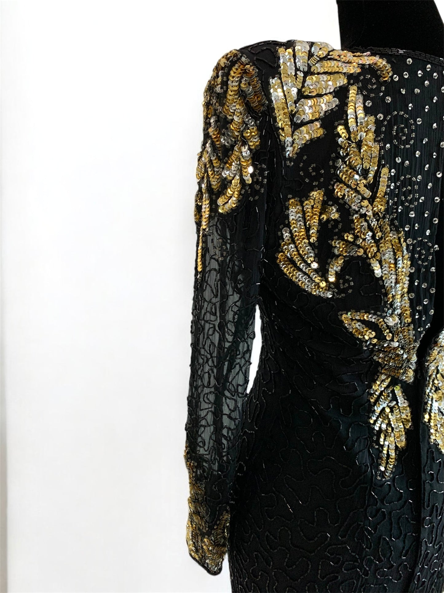 Vintage 1980s Laurence Kazar Evening Gown