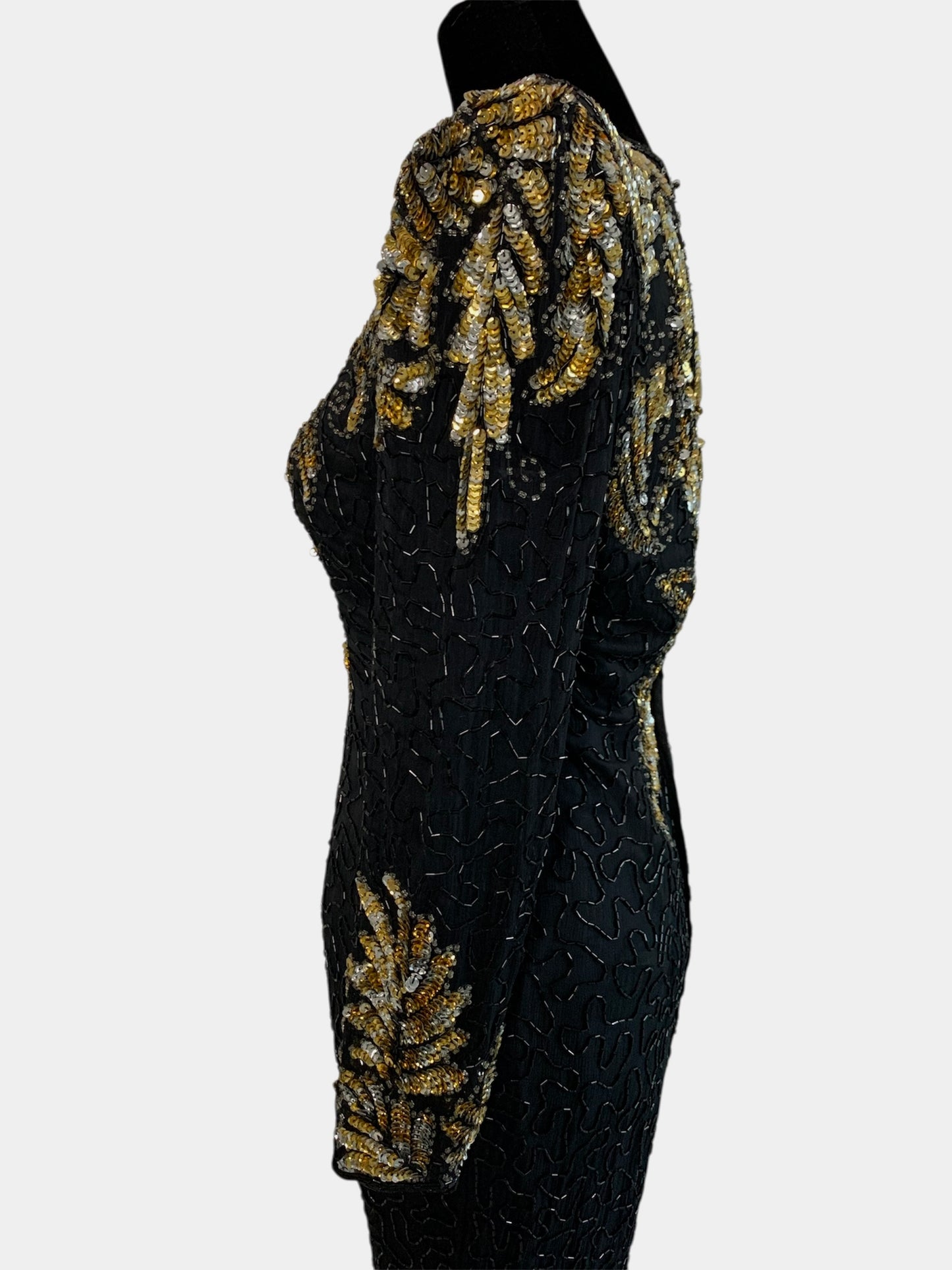 Vintage 1980s Laurence Kazar Evening Gown