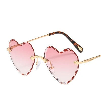 Rimless Heart Shaped Sunglasses