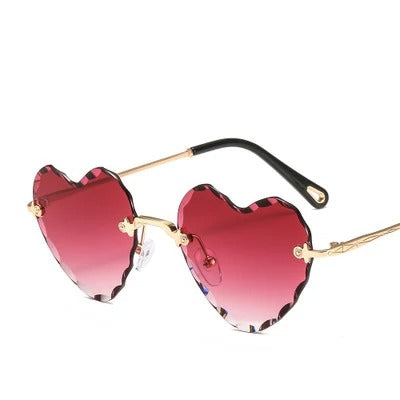 Rimless Heart Shaped Sunglasses