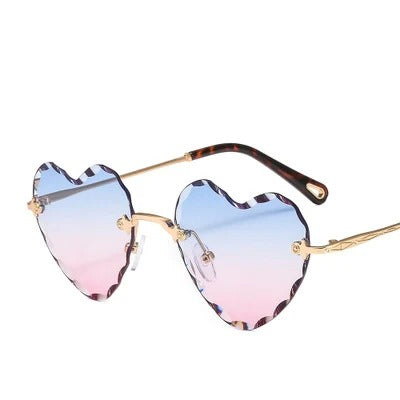 Rimless Heart Shaped Sunglasses